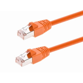 Monoprice Cat6A Ethernet Patch Cable - 7 Feet - Orange | Network Internet Cord - RJ45, 550Mhz, STP, Pure Bare Copper Wire, 10G, 26AWG