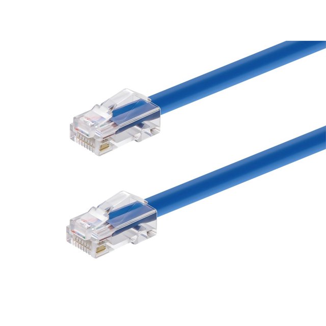 Monoprice Cat6A Patch Cable 0.5 Feet Blue 26AWG, 10G, Bare Copper