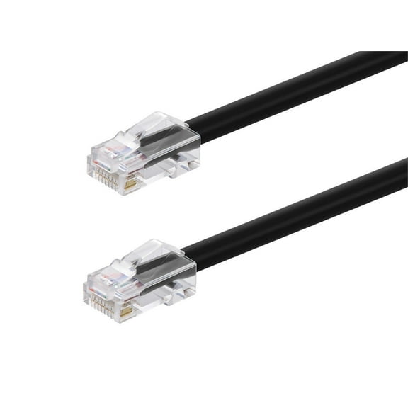 Monoprice Cat6A Patch Cable - 75 Feet - Black | 26AWG, 10G, Bare Copper Conductor, Gold Plated Copper Connector, RJ45, Non-Booted Ethernet Cable