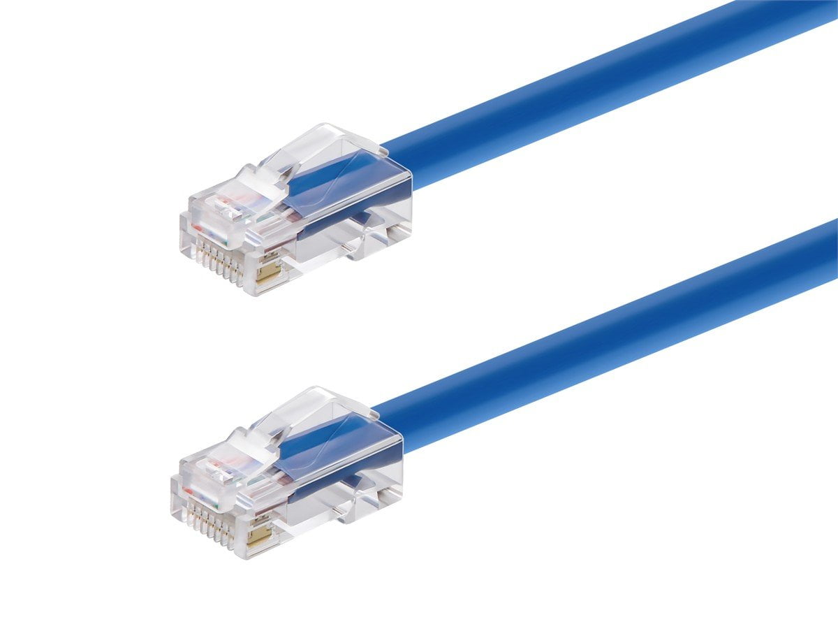 Monoprice Cat6A Patch Cable - 75 Feet - Blue | 26AWG, 10G, Bare Copper conductor, Gold Plated Copper Connector, RJ45, Non-booted Ethernet Cable