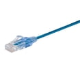 thumbnail image 1 of Monoprice Cat6A Patch Ethernet Cable - 25 Feet - Blue | UTP, 30AWG, 10G, Pure Bare Copper, Snagless RJ45, For Computer Networking Cable, LAN, Modem, Router - SlimRun Series, 1 of 4