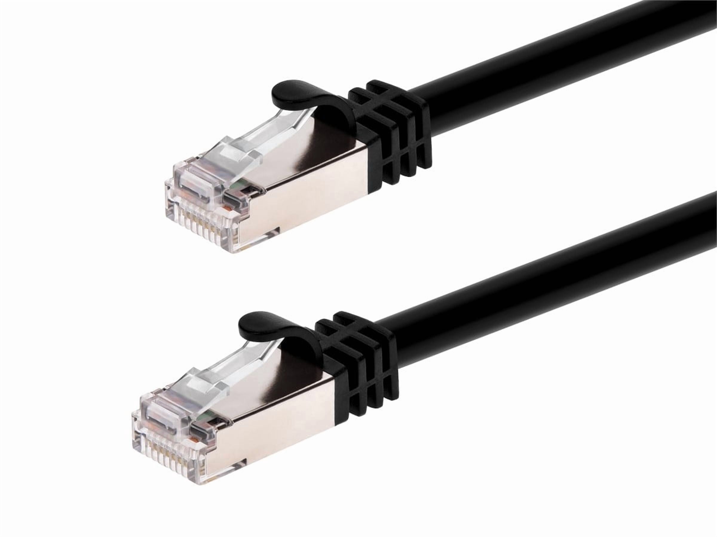 Monoprice Cat7 Ethernet Network Patch Cable - 25 feet - Black | 26AWG, Shielded, (S/FTP) - Entegrade Series