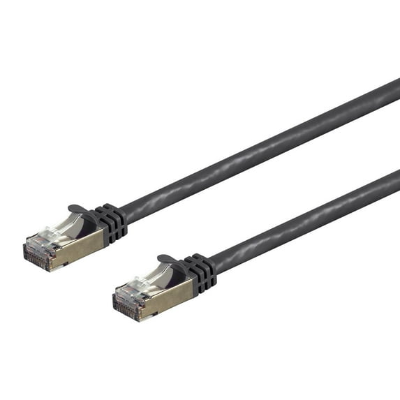 Monoprice Cat7 Ethernet Network Patch Cable - 7 Feet - Black | 26AWG, Shielded, (S/FTP) - Entegrade Series