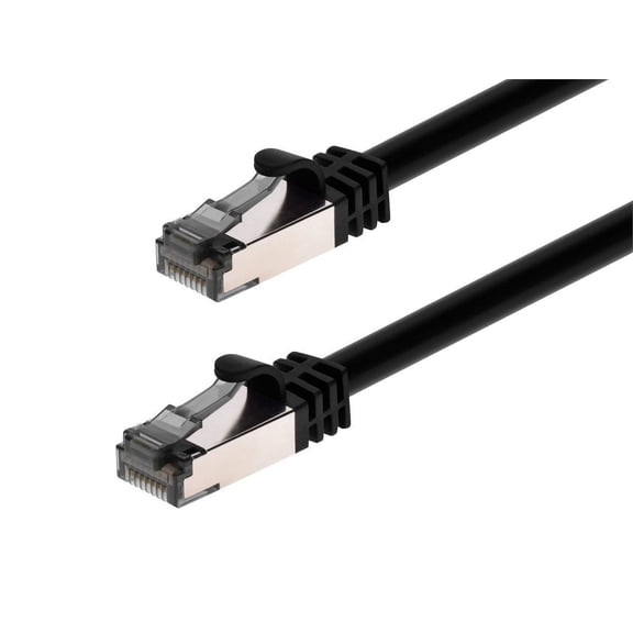 Monoprice Cat8 26AWG S/FTP Ethernet Network Cable - 14 Feet - Black | 2GHz, 40Gbps, 3dB Headroom, Pure Bare Copper, PVC - Entegrade Series