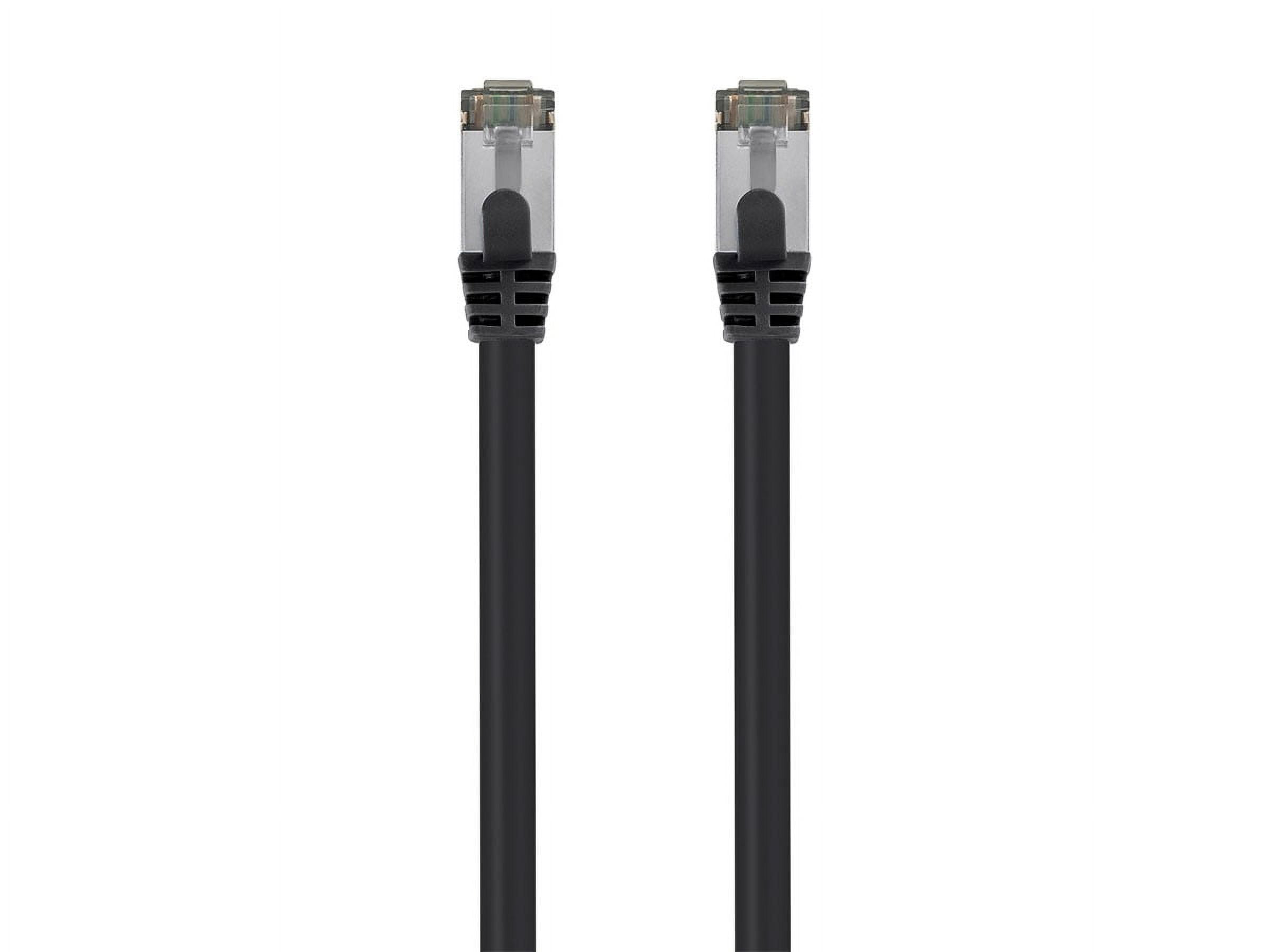 Monoprice Cat8 26AWG S/FTP Ethernet Network Cable - 30 Feet - Black | 2GHz, 40Gbps, 3dB Headroom, Pure Bare Copper, PVC - Entegrade Series