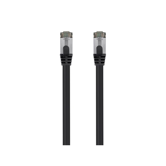 Monoprice Cat8 26AWG S/FTP Ethernet Network Cable - 30 Feet - Black | 2GHz, 40Gbps, 3dB Headroom, Pure Bare Copper, PVC - Entegrade Series