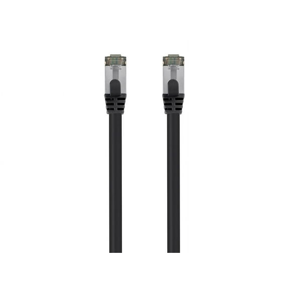 Monoprice Cat8 26AWG S/FTP Ethernet Network Cable - 7 Feet - Black | 2GHz, 40Gbps, 3dB Headroom, Pure Bare Copper, PVC - Entegrade Series