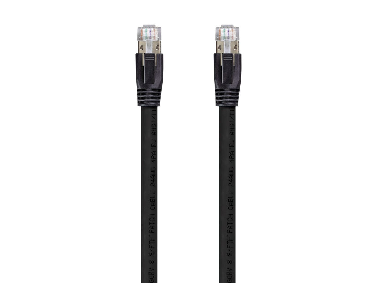 Monoprice Cat8 Ethernet Network Cable - 5 Feet - Black | 2GHz, 40Gbps, 24AWG, S/FTP - Entegrade Series
