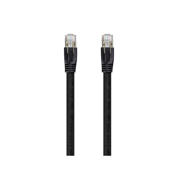 Monoprice Cat8 Ethernet Network Cable - 5 Feet - Black | 2GHz, 40Gbps, 24AWG, S/FTP - Entegrade Series