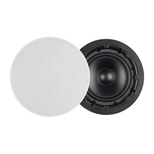 Monoprice Ceiling Speaker Subwoofer - 8 Inch, Slim Bezel, Easy Install With Dual Voice Coil (Each) - Aria Series