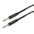 thumbnail image 1 of Monoprice Braided Cloth 1/4 Inch (TS) Male 20AWG Instrument Cable Cord - 50 Feet- Black (Gold Plated), 1 of 4