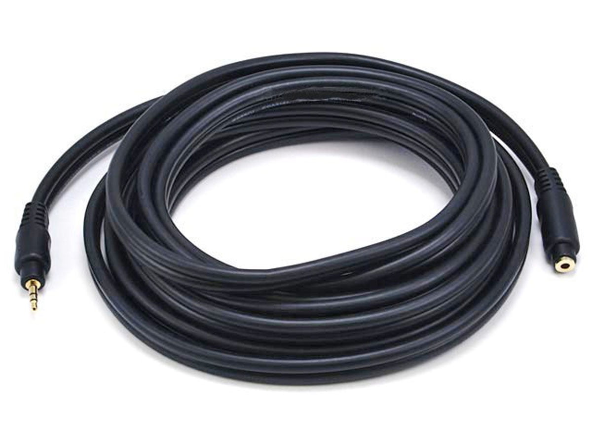 Audio Extention Wire Monoprice Audio Extension Cable - 15 Feet - Black | Premium 3.5mm ...