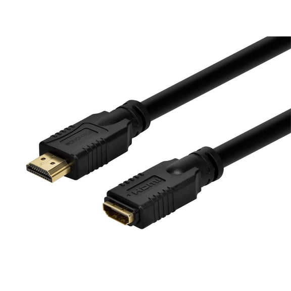 Monoprice Premium High Speed HDMI Cable - 3 Feet - Black | 24AWG,4K @ 24Hz, 10.2Gbps, CL2 Male to Female Extension - Commercial Series
