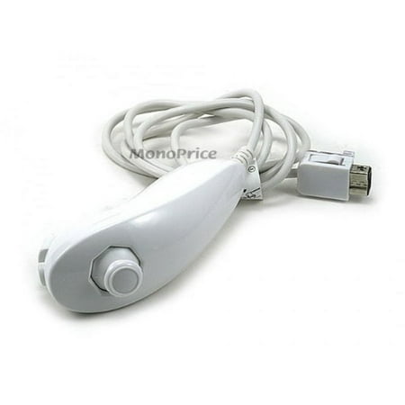 Monoprice Compatible Nunchuck Remote for Wii - White