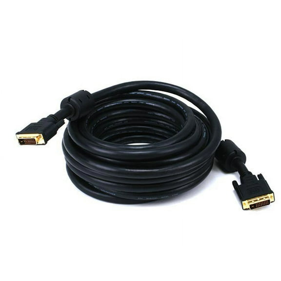 Monoprice DVI-D Digital Cable - 25 Feet - Black | 24AWG CL2 Dual Link, 9.9 Gbps