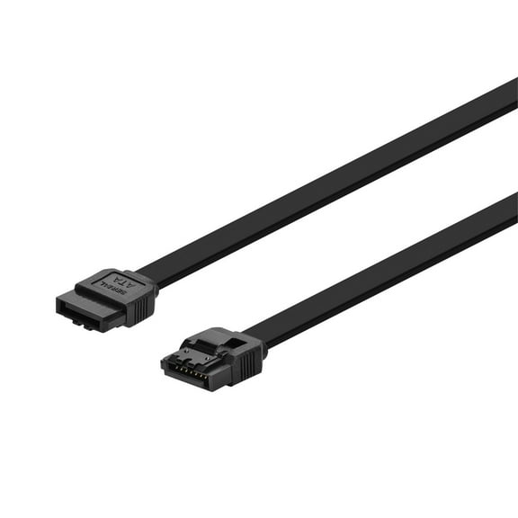 Monoprice DATA Cable - 1.5 Feet - Black | SATA 6Gbps Cable with Locking Latch, data transfer speeds of up to 6 Gbps