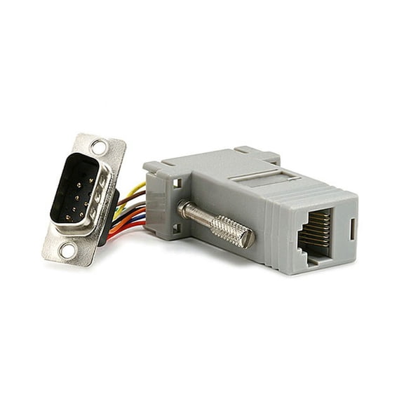 Monoprice DB9 Male to RJ-45 Modular Adaptor - Grey