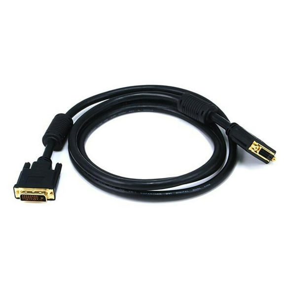 Monoprice DVI Extension Cable - 6 Feet - Black | 28AWG Dual Link Digital 24-pin Male to 24-pin Female Gold Plated