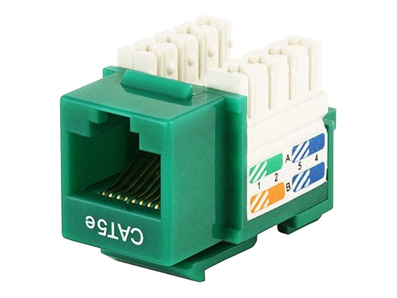 Monoprice Jack,Cat5,Punch Down,Green 5372