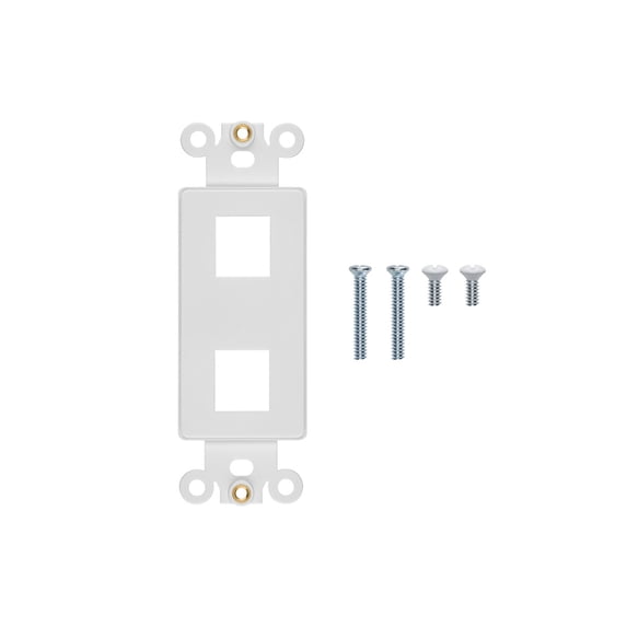 Monoprice Dcor Insert for Keystone 2 Hole - White for Home Office Install