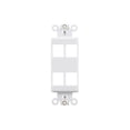 thumbnail image 1 of Monoprice Dcor Insert for Keystone 4 Hole - White  for Home Office  Install, 1 of 2