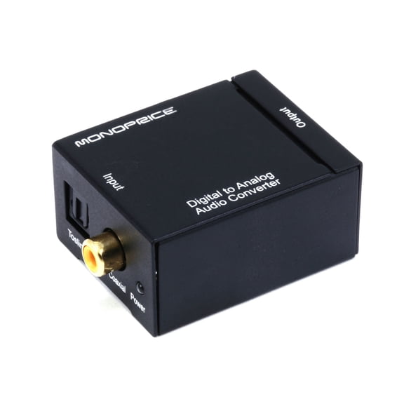 Monoprice Digital Coax & Optical Toslink to R/L Stereo Audio Converter