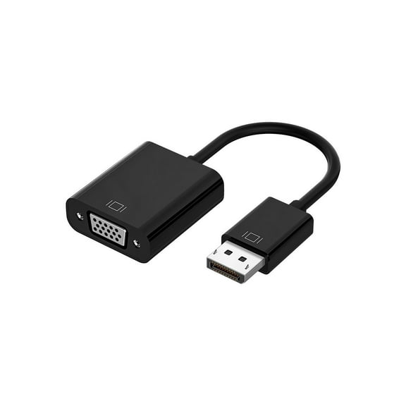 Monoprice DisplayPort 1.2a to VGA Active Adapter - Black, For HDTV, Projector, Computer, Monitor Desktop, Laptop, PC