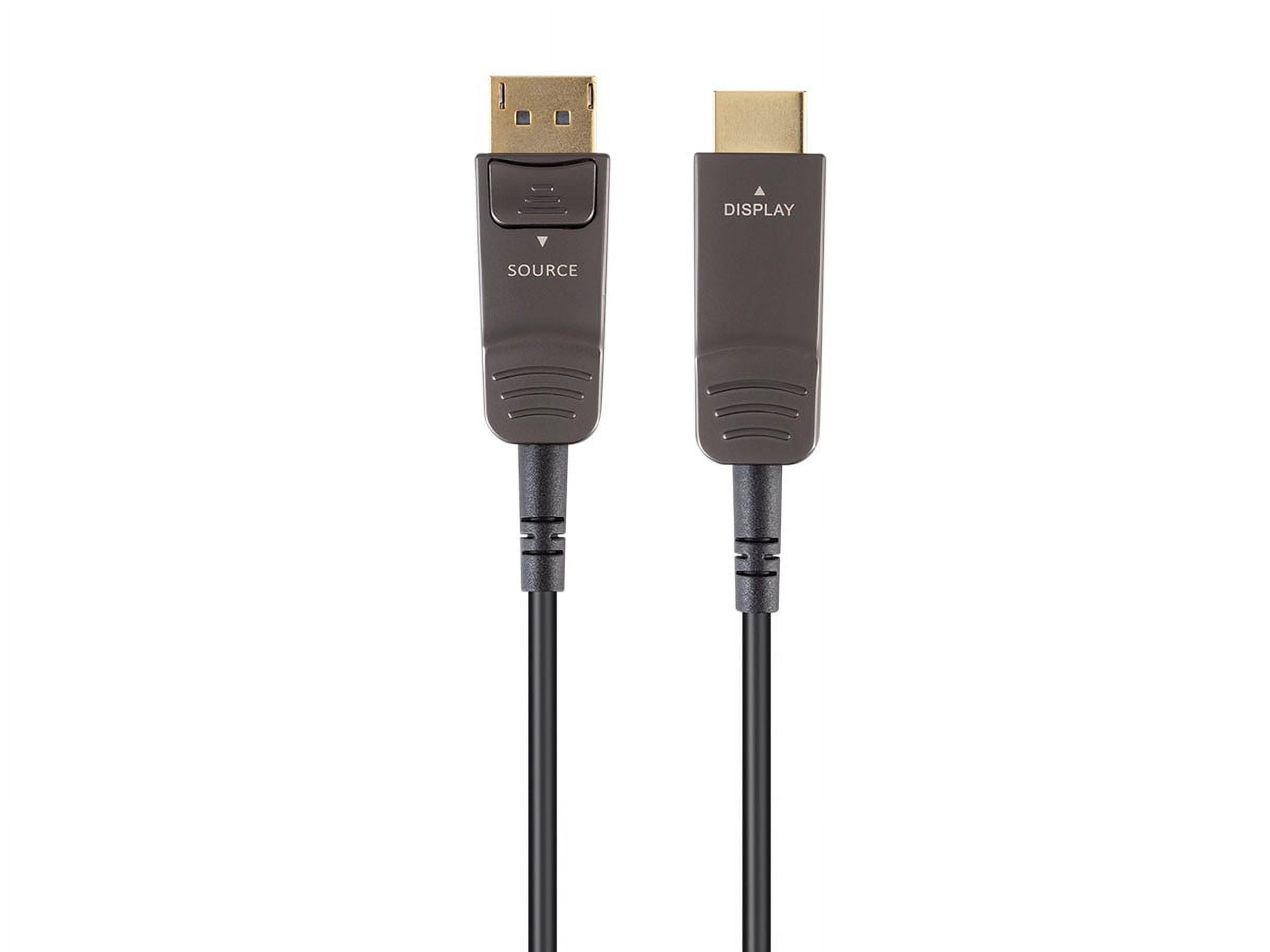 Monoprice DisplayPort to HDTV Cable - 50 Feet, 4K@60Hz, AOC, Transmits Up To 100 Feet, Ultra Slim Design, Dynamic HDR - SlimRun AV Series