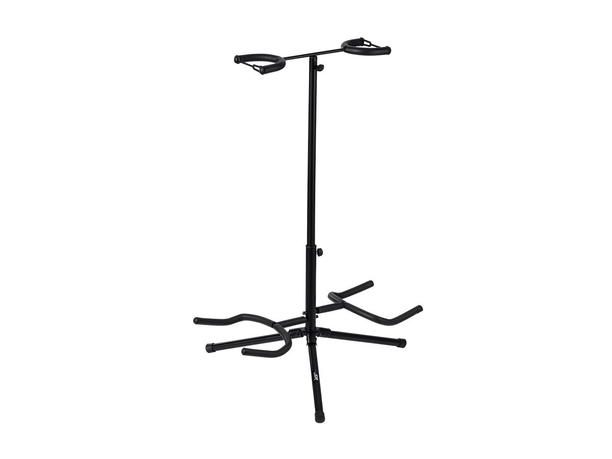 Monoprice Double Guitar Stand, Height Adjustable, Holds Two Guitar