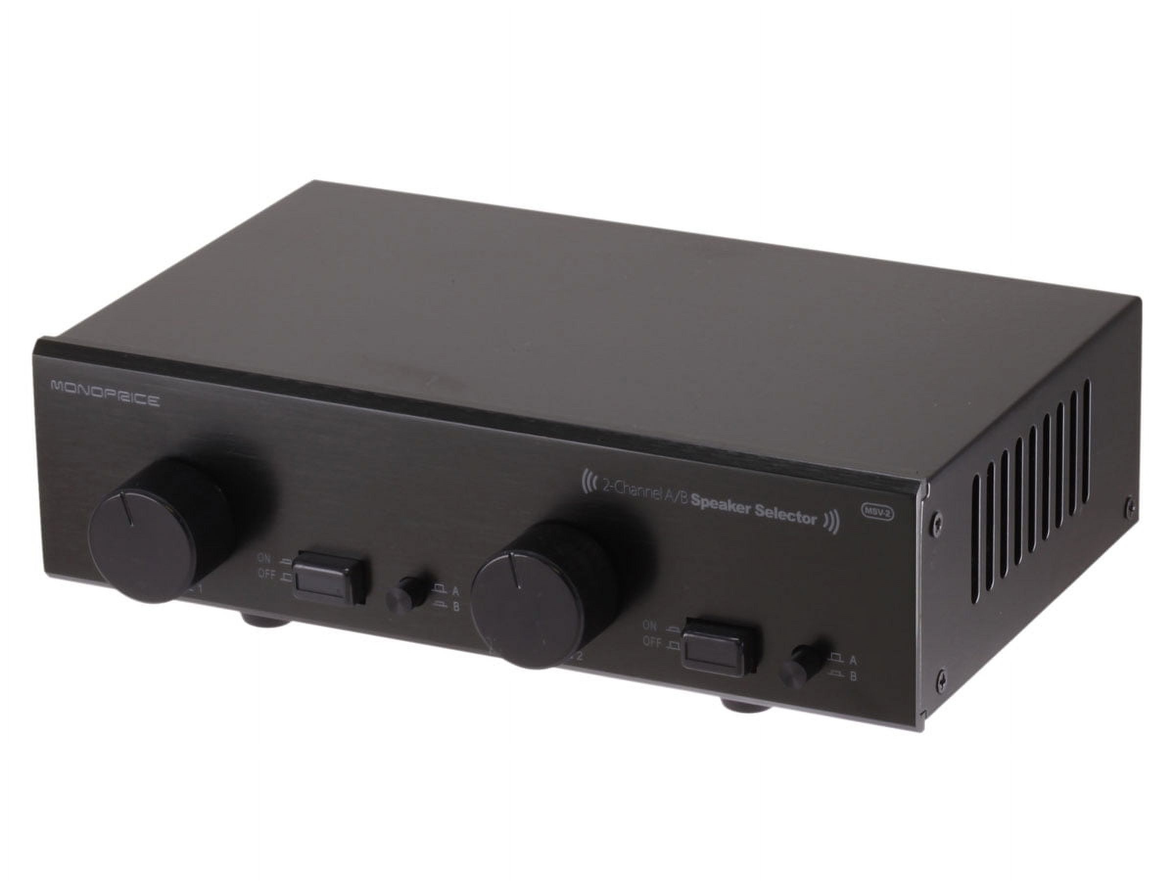 Monoprice Dual Source 2-Channel A/B Speaker Selector With Volume Control, Up To 100 Watts Per Channel - image 1 of 2