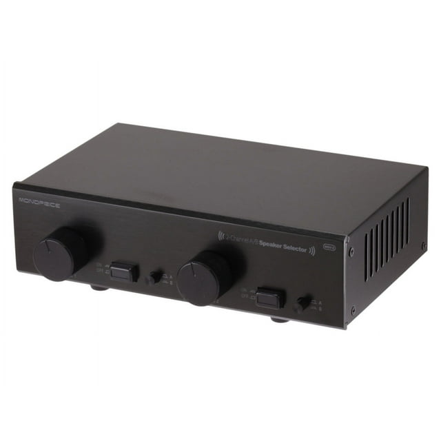 Monoprice Dual Source 2-Channel A/B Speaker Selector With Volume Control, Up To 100 Watts Per Channel