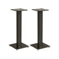 thumbnail image 1 of Monoprice Elements Speaker Stand - 28 Inch (Pair) With Cable Management, Strong Tempered Glass Base With Floor Spikes, 1 of 4