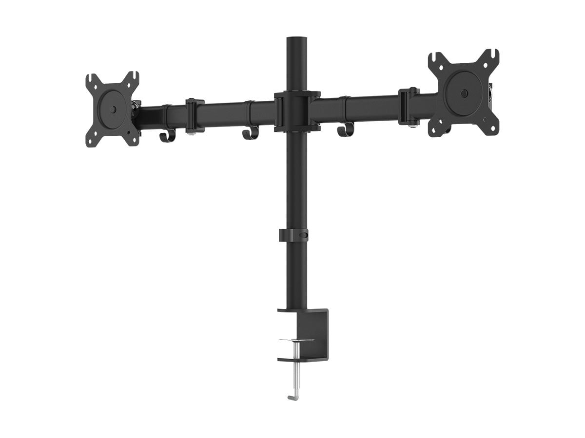 Monoprice Essential Dual Monitor Articulating Arm Desk Mount | 180° Swivel, 360° Rotation