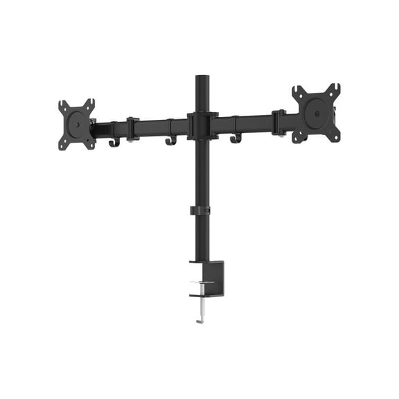 Monoprice Essential Dual Monitor Articulating Arm Desk Mount | 180 Swivel, 360 Rotation