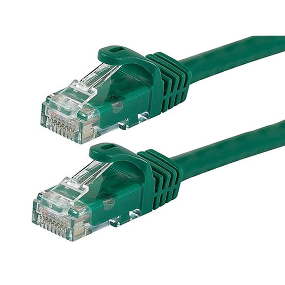 Monoprice FLEXboot Series 5' 24AWG Cat6 UTP Ethernet Network Cable Green 109866