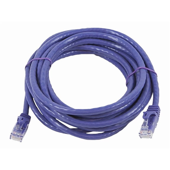 Monoprice FLEXboot Series - Patch cable - RJ-45 (M) to RJ-45 (M) - 14 ft - UTP - CAT 5e - booted, snagless, stranded - purple