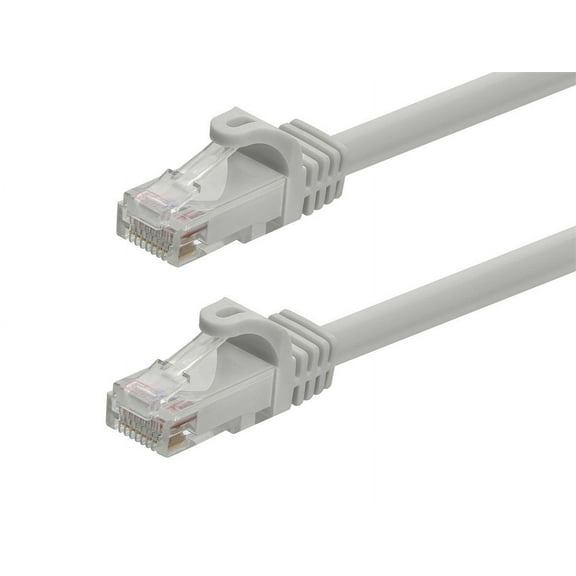 Monoprice Cat6 Ethernet Patch Cable - 50 Feet - Gray | Network Internet Cord - RJ45, Stranded, 550Mhz, UTP, Pure Bare Copper Wire, 24AWG - Flexboot Series