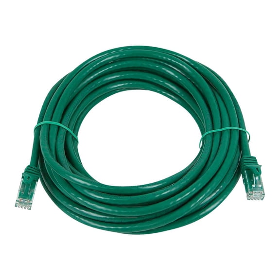 Monoprice FLEXboot Series - Patch cable - RJ-45 (M) to RJ-45 (M) - 30 ft - UTP - CAT 5e - booted, snagless, stranded - green