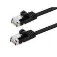 thumbnail image 1 of Monoprice Flat Cat6 Ethernet Patch Cable - 7 Feet - Black, Snagless RJ45, Flat, 550MHz, UTP, Pure Bare Copper Wire, 30AWG - Flexboot Series, 1 of 6