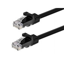 Monoprice Cat6 Ethernet Patch Cable - 14 Feet - Black | Network Internet Cord - RJ45, Stranded, 550Mhz, UTP, Pure Bare Copper Wire, 24AWG - Flexboot Series