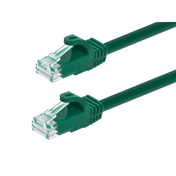 Monoprice Cat5e Ethernet Patch Cable - 7 Feet - Green | Network Internet Cord - Snagless RJ45, Stranded, 350Mhz, UTP, Pure Bare Copper Wire, 24AWG - Flexboot Series