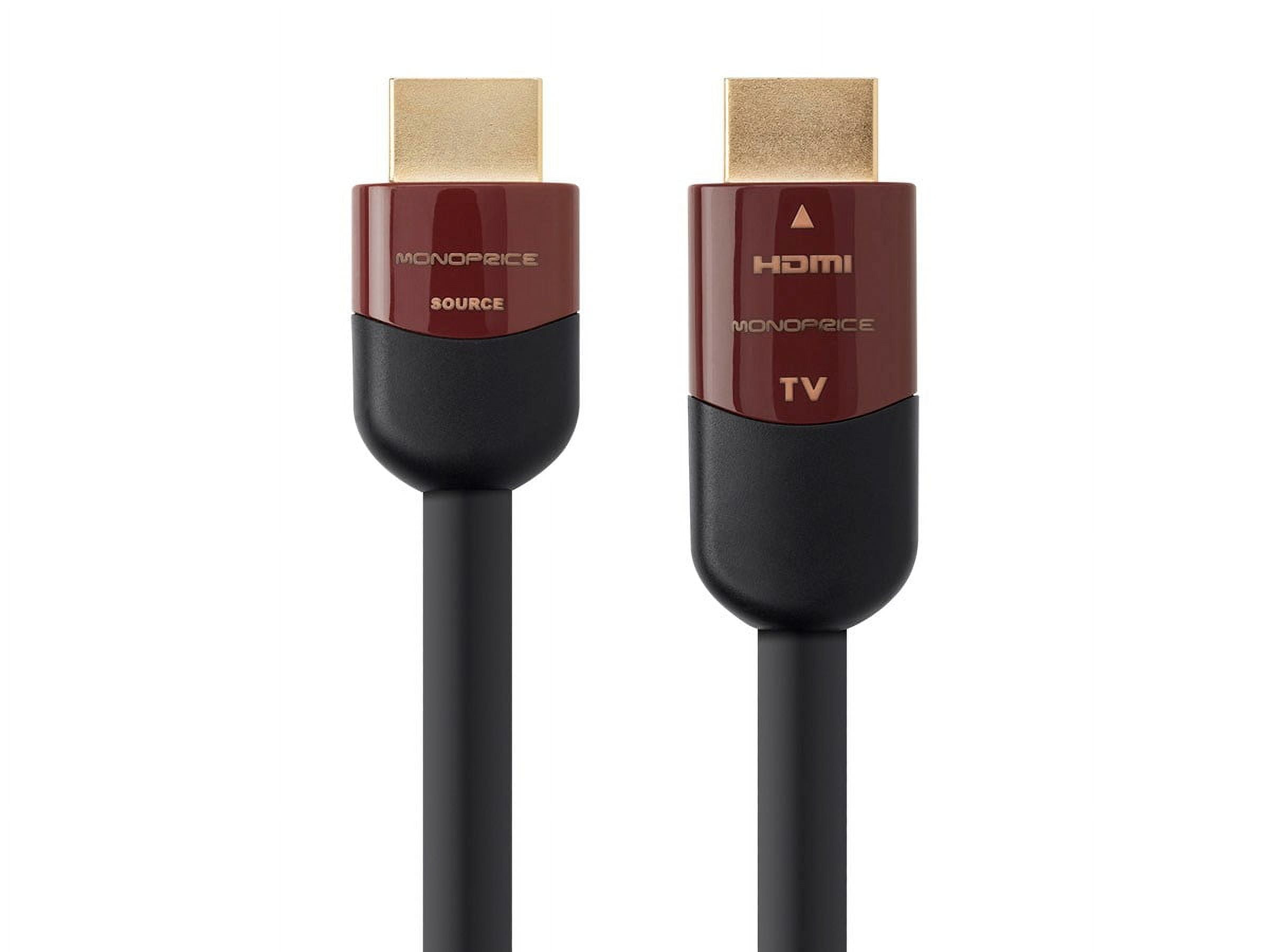 Monoprice HDMI Cable - 25 Feet - Black | High Speed, Active Chipset, 4K@60Hz, HDR, 18 Gbps, CL2 - Cabernet Ultra Series