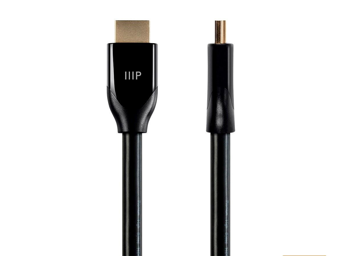 Monoprice HDMI Cable - 30 Feet - Black | Certified Premium, High Speed, 4k@60Hz, HDR, 18Gbps, 24AWG, YUV 4:4:4, Compatible with UHD TV and More
