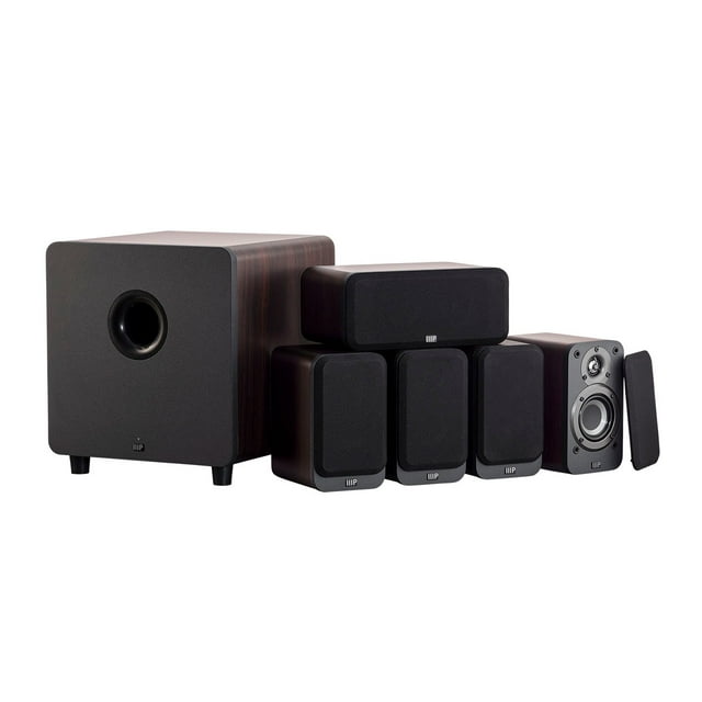 Monoprice HT35 Premium 5.1Channel Home Theater System Espresso