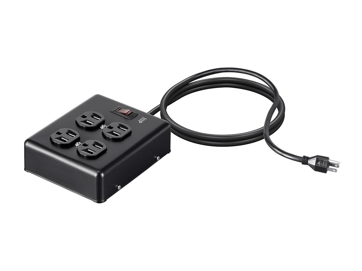 Power Box Outlet Computer Monoprice 4 Outlet Metal Surge Protector Power Strip - 180 Joules & 6ft ...