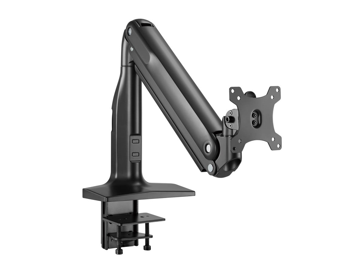 Heavy-Duty Black Adjustable Gas-Spring Single-Monitor Desk Mount