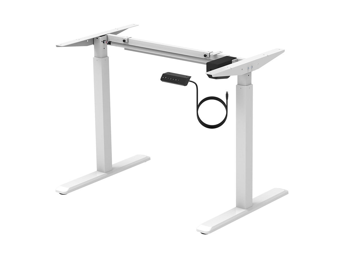 White Electric Height Adjustable Sit-Stand Desk Frame