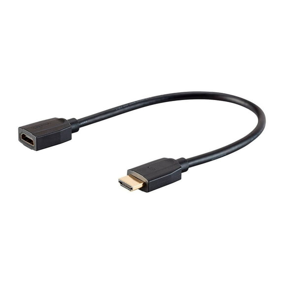 Monoprice High Speed HDMI Extension Cable - 1.5 Feet - Black, 48Gbps, Ultra 8K, Dynamic HDR, eARC - DynamicView Series