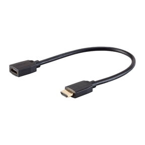 Monoprice High Speed HDMI Extension Cable - 1 Feet - Black | 48Gbps, Ultra 8K, Dynamic HDR, eARC - DynamicView Series