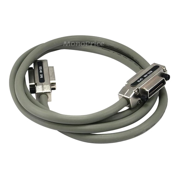Monoprice IEEE-488 Cable - 2 Meter - Gray | With Metal Hood, Commonly used on older systems by Commodore, HP and Tektronix